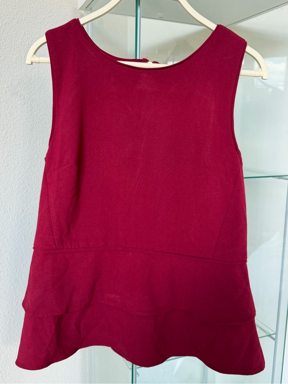 The Limited Cranberry Red Sleeveless Top